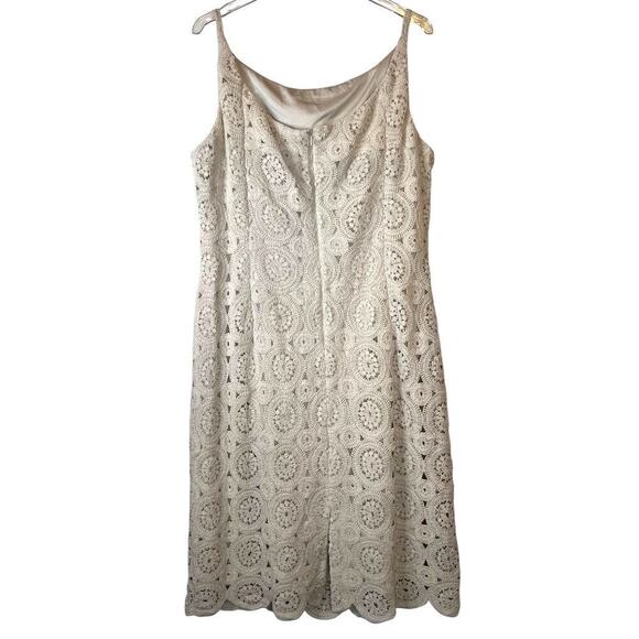 Donna Karan New York Boat Neck Lace Sleeveless Shift Dress Women's Size 16 - Picture 10 of 16